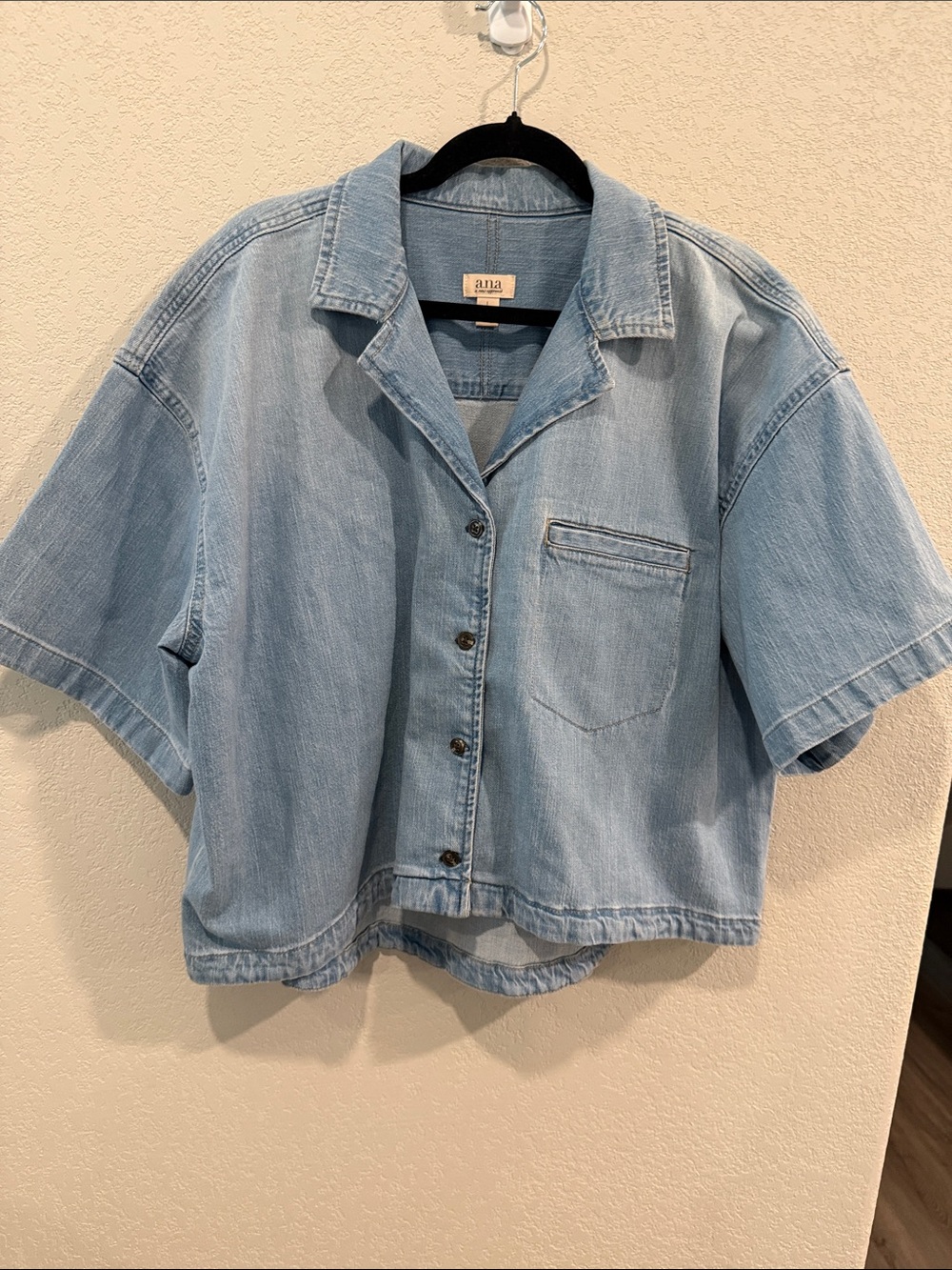 a.n.a Light Blue Denim Oversized Jacket